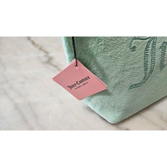 NWT Authentic Juicy Couture Travel Cosmetic Bag Women's Green Bag with Bottle - Picture 11 of 11